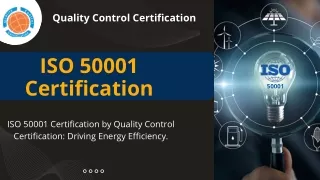 ISO 50001 Certification  | QC Certification