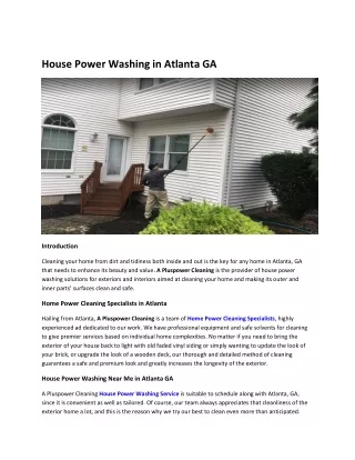 House Power Washing in Atlanta GA