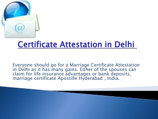 Certificate Attestation In India