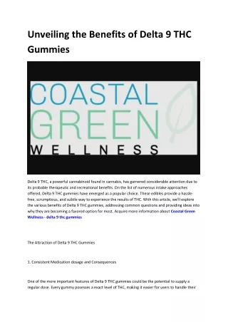 Coastal Green Wellness - delta 9 thc