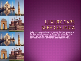 Luxury Cars Services India,