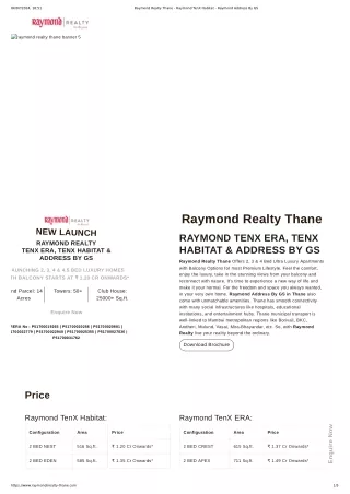 Raymond Realty Thane | Raymond Thane | Raymond TenX Era