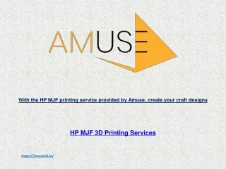 With the HP MJF printing service provided by Amuse, create your craft designs