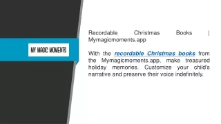 Recordable Christmas Books  Mymagicmoments.app