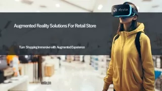 Augmented Reality Solutions For Retail Store