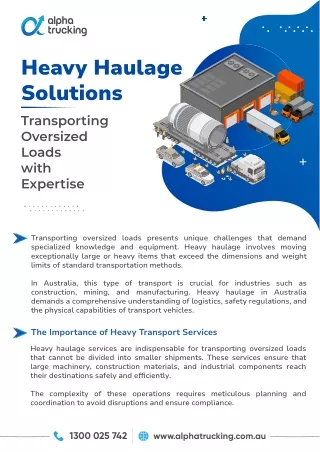 Heavy Haulage Solutions - Transporting Oversized Loads With Expertise