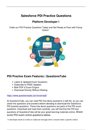 Fresh Salesforce PDI Practice Questions - 2024 Quick Preparation Materials