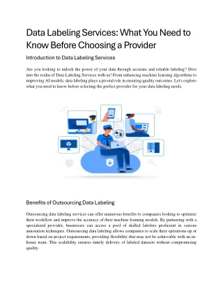 Data Labeling Services What You Need to Know Before Choosing