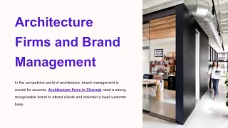 Architecture Firms and Brand Management