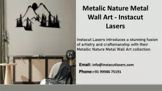 Metalic Nature Metal Wall Art  - Instacut Lasers