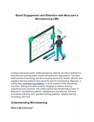 Boost Engagement and Retention with MaxLearn’s Microlearning LMS