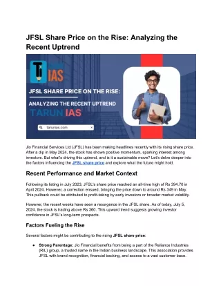 JFSL Share Price on the Rise_ Analyzing the Recent Uptrend