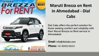 Maruti Brezza on Rent in Ahmedabad  - DialCabs