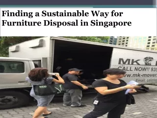 Finding a Sustainable Way for Furniture Disposal in Singapore