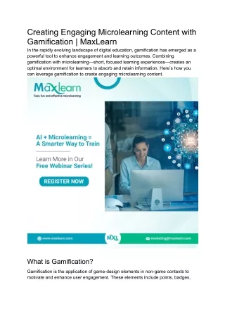 Creating Engaging Microlearning Content with Gamification _ MaxLearn