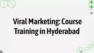 Viral Marketing Course training in Hyderabad