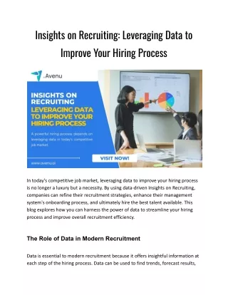 Insights on Recruiting_ Leveraging Data to Improve Your Hiring Process