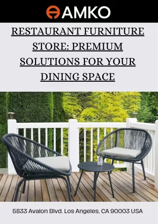 Restaurant Furniture Store Premium Solutions for Your Dining Space  AMKO Group