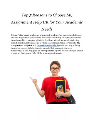 My Assignment Help UK