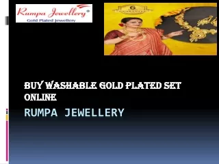 Buy Washable Gold-Plated Set Online - Rumpa Jewellery