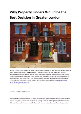 Property Finders Sipson Greater London