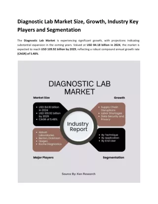 Diagnostic Lab Market Size & Share, Growth, opportunities And Segments