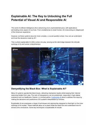 Explainable AI_ The Key to Unlocking the Full Potential of Visual AI and Responsible AI