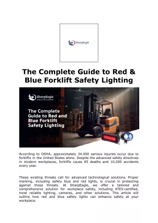 The Complete Guide to Red & Blue Forklift Safety Lighting