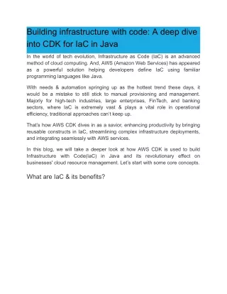 Building infrastructure with code_ A deep dive into CDK for IaC in Java