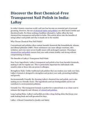 best nail polish in india