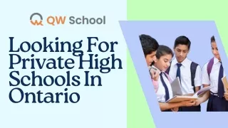 Looking For Private High Schools In Ontario