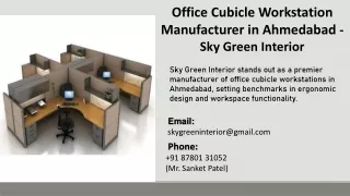 Office Cubicle Workstation Manufacturer in Ahmedabad  - SkyGreen Interior