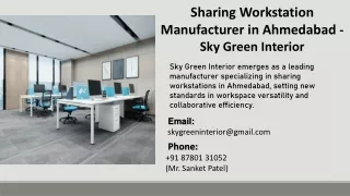 Sharing Workstation Manufacturer in Ahmedabad - SkyGreen Interior