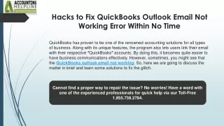 QuickBooks Outlook Is Not Responding: A Complete Guide