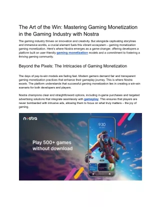 The Art of the Win Mastering Gaming Monetization
