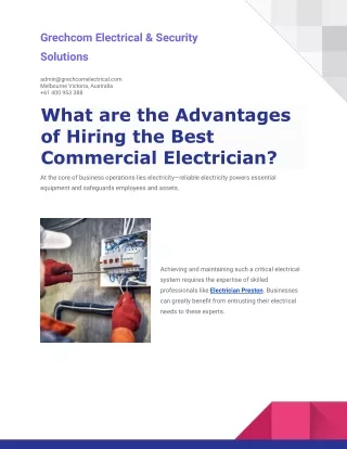 Why You Need the Best Electrician Preston for Commercial Projects