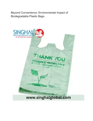 Beyond Convenience_ Environmental Impact of Biodegradable Plastic Bags