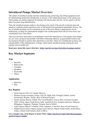 Intrathecal Pumps Market: Innovations in Wearable Technology for Pain Management