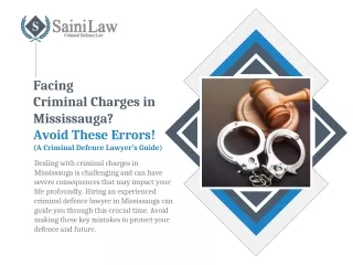 Mississauga Criminal Lawyer’s Guide to Avoid Criminal Charges