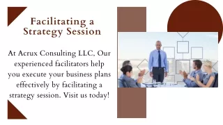 Facilitating a Strategy Session