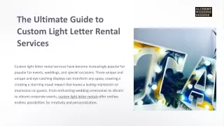 The Ultimate Guide to Custom Light Letter Rental Services