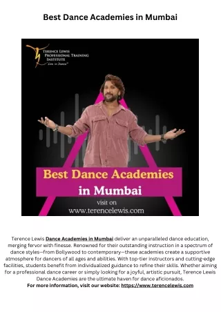 Best Dance Academies in Mumbai