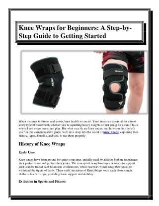 Knee Wraps for Beginners A Step-by-Step Guide to Getting Started