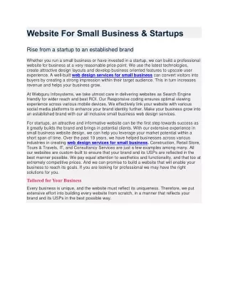 web design services for small business