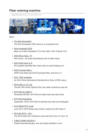 weiye-ofc.com-Fiber coloring machine