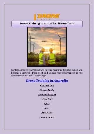 Drone Training in Australia | iDroneTrain