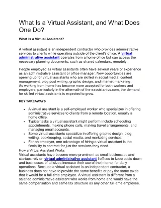 virtual administrative assistant