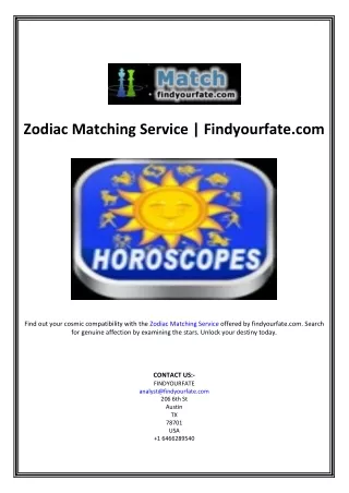 Zodiac Matching Service | Findyourfate.com