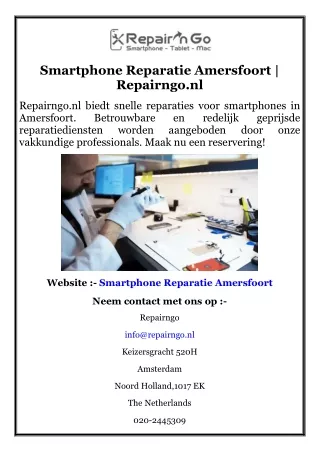 Smartphone Reparatie Amersfoort  Repairngo.nl