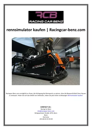 rennsimulator kaufen | Racingcar-benz.com